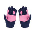 Navy-Pink - Lifestyle - Little Rider Childrens-Kids Fleece Riding Gloves