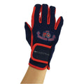 Navy-Red - Back - Hy Childrens-Kids Tractors Rock Gloves
