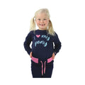 Navy - Side - Little Rider Childrens-Kids I Love My Pony Collection Long-Sleeved T-Shirt