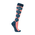 Multicoloured - Lifestyle - Hy Womens-Ladies Synergy Argyle Boot Socks