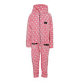 Pink - Front - Supreme Products Childrens-Kids Dotty Fleece Jumpsuit