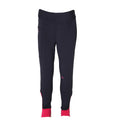 Navy-Pink - Front - Little Rider Girls Sara Horse Riding Tights