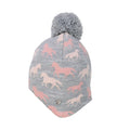 Grey-Pink - Side - Hy Childrens-Kids Flaine Hat