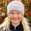Grey-Pink - Back - Hy Childrens-Kids Flaine Headband