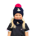 Navy-Pink - Side - Little Rider Childrens-Kids Little Unicorn Hat
