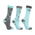 Mint-Grey - Front - Hy DynaMizs Ecliptic Boot Socks (Pack of 3)