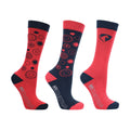 Red-Navy - Front - Hy DynaMizs Ecliptic Boot Socks (Pack of 3)