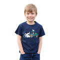 Navy-White - Front - British Country Collection Childrens-Kids Farmyard T-Shirt