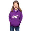 Purple - Front - British Country Collection Childrens-Kids Dancing Unicorn Hoodie