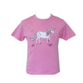 Pink-White - Front - British Country Collection Childrens-Kids Dancing Unicorn T-Shirt