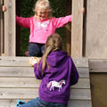 Pink-White - Side - British Country Collection Childrens-Kids Dancing Unicorn T-Shirt