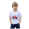 Ash Grey-Red - Front - British Country Collection Childrens-Kids Tractor T-Shirt