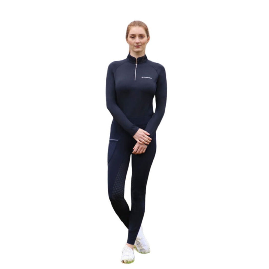 Navy - Back - Hy Womens-Ladies Synergy Sports Top