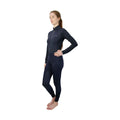 Navy - Side - Hy Womens-Ladies Synergy Sports Top