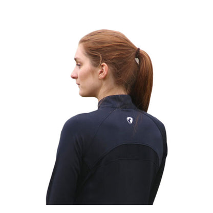 Navy - Close up - Hy Womens-Ladies Synergy Sports Top