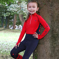 Red-Navy - Back - Hy Childrens-Kids DynaMizs Ecliptic Base Layer Top