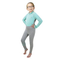 Mint-Grey - Front - Hy Childrens-Kids DynaMizs Ecliptic Base Layer Top