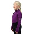 Amethyst Purple - Front - Hy Sport Active Childrens-Kids Riding T-Shirt