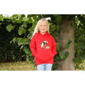 Red - Back - British Country Collection Girls Pony Hoodie