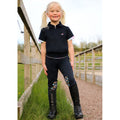 Navy-Pastel - Pack Shot - Little Rider Girls Dazzling Dream Polo Shirt