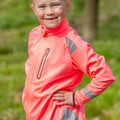 Fluorescent Pink - Side - HyVIZ Childrens-Kids Jacket