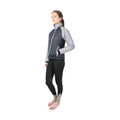 Black-Silver Reflective - Side - Hy Womens-Ladies Silva Flash Waterproof Padded Jacket