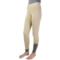 Beige-Pencil Point Grey - Front - Hy Sport Active Childrens-Kids Young Rider Horse Riding Tights