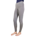 Pencil Point Grey - Front - Hy Sport Active Childrens-Kids Young Rider Horse Riding Tights