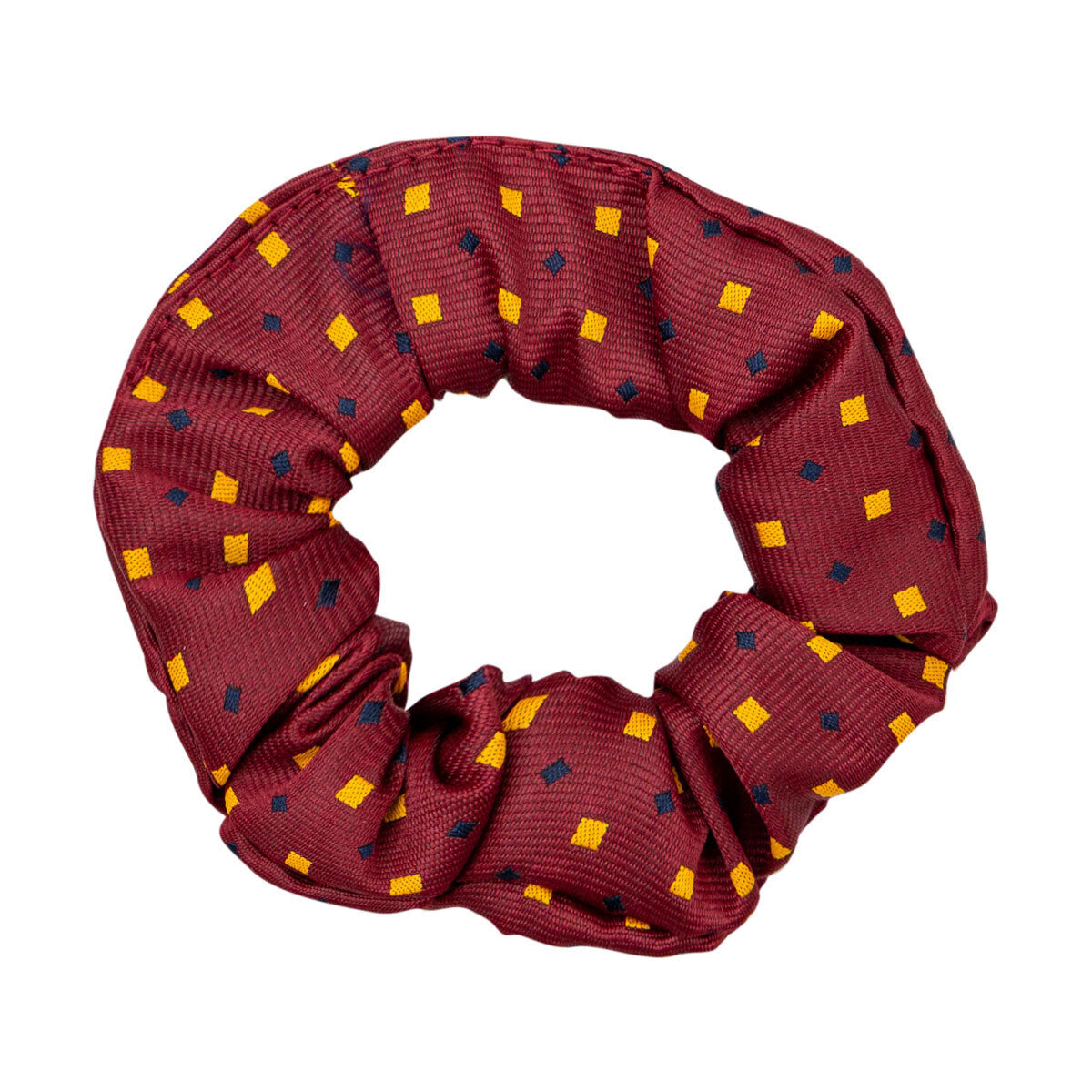 Burgundy-Gold - Front - Supreme Products Diamond Scrunchie