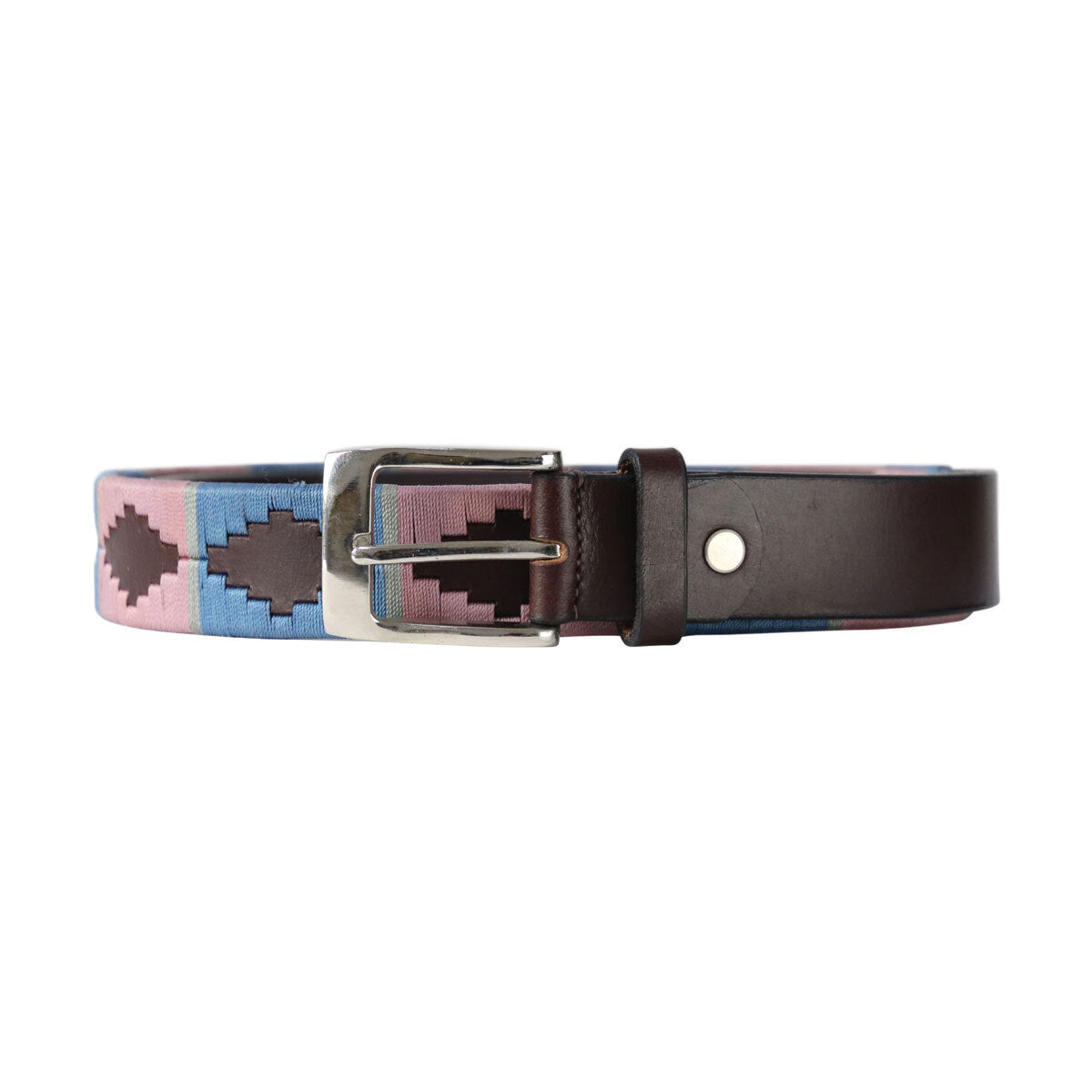 Grape-Riviera Blue - Back - Hy Unisex Adult Synergy Collection Leather Polo Belt