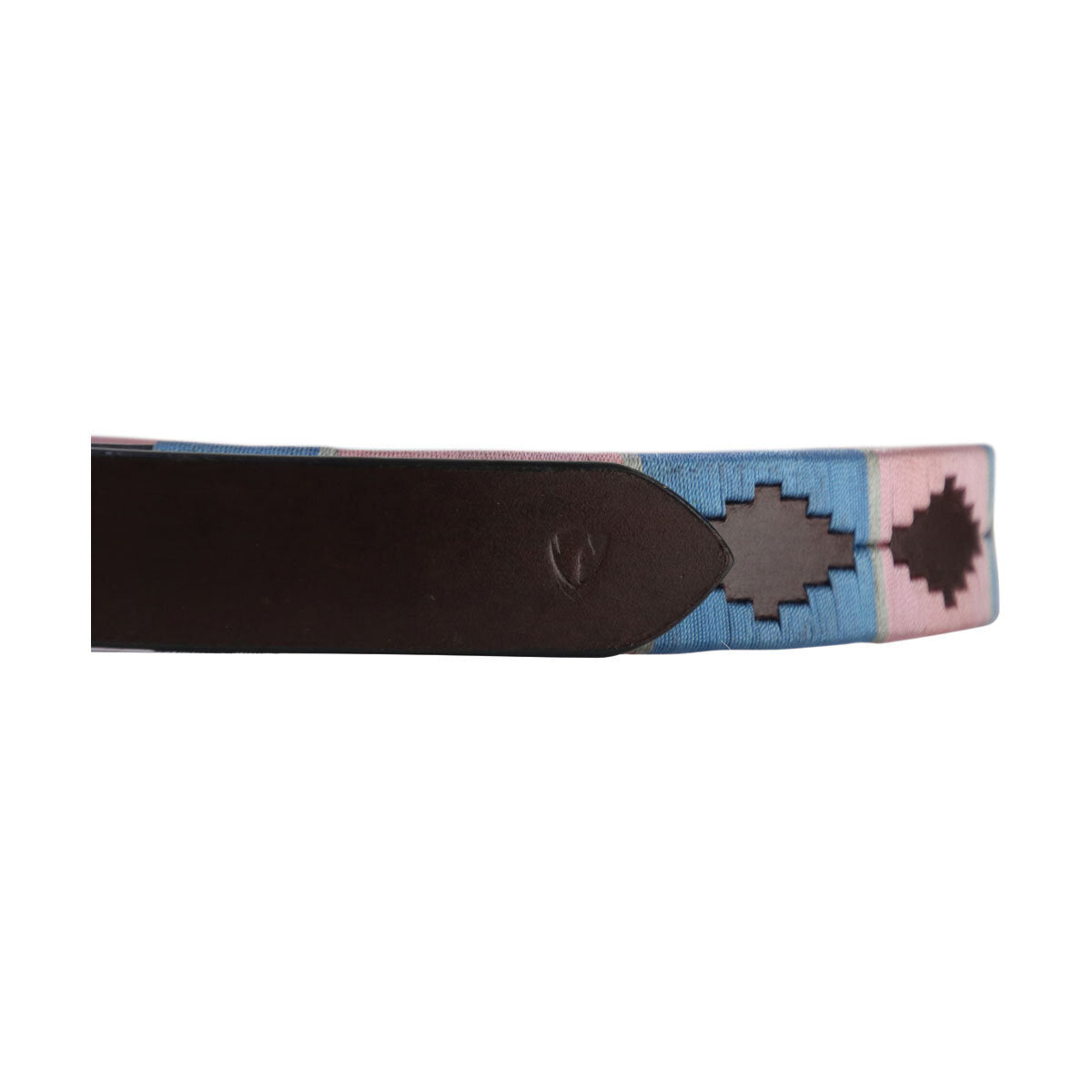 Grape-Riviera Blue - Side - Hy Unisex Adult Synergy Collection Leather Polo Belt