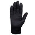 Black - Back - Hy Stalactite Zipped Riding Gloves