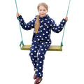 Noble Navy - Front - Supreme Products Childrens-Kids Dotted Fleece Jumpsuit