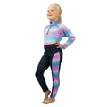 Navy - Front - Little Rider Girls Dazzling Night Horse Riding Tights