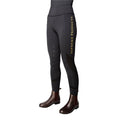 Black-Gold - Front - Supreme Products Girls Show Rider Active Leggings