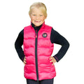 Navy-Pink - Close up - Little Rider Childrens-Kids Analise Reversible Padded Riding Gilet