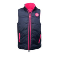 Navy-Pink - Front - Little Rider Childrens-Kids Analise Reversible Padded Riding Gilet