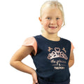 Navy-Peach - Side - Little Rider Girls The Princess And The Pony Nightie