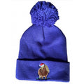 Navy - Front - British Country Collection Childrens-Kids Santa Pony Pom Pom Christmas Beanie