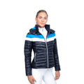 Navy-Blue-White - Side - Coldstream Womens-Ladies Southdean Quilted Coat