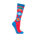 Winter Blue-Festive Red - Back - Hy Childrens-Kids Jolly Elves Socks (Pack of 3)