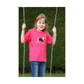 Hot Pink - Back - British Country Collection Childrens-Kids Flora Pony T-Shirt