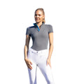 Grey - Pack Shot - Coldstream Womens-Ladies Midlem Short-Sleeved Base Layer Top
