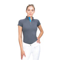 Grey - Front - Coldstream Womens-Ladies Midlem Short-Sleeved Base Layer Top