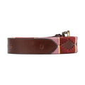 Purple-Pink-Beige - Back - Hy Womens-Ladies Leather Polo Belt