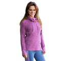 Grape - Front - Hy Womens-Ladies Synergy Cowl Neck Fleece Top