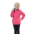 Pink-Navy - Front - Little Rider Girls Nina Fleece Top