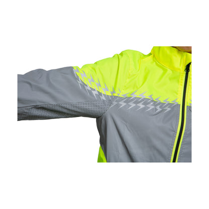 Yellow-Silver - Back - Silva Flash Womens-Ladies Lightweight Reflective Jacket
