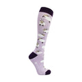 Purple-Moss - Side - Hy Womens-Ladies Socks (Pack of 3)