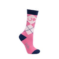 Navy-Pink - Back - Little Rider Childrens-Kids Pony Fantasy Socks (Pack of 3)